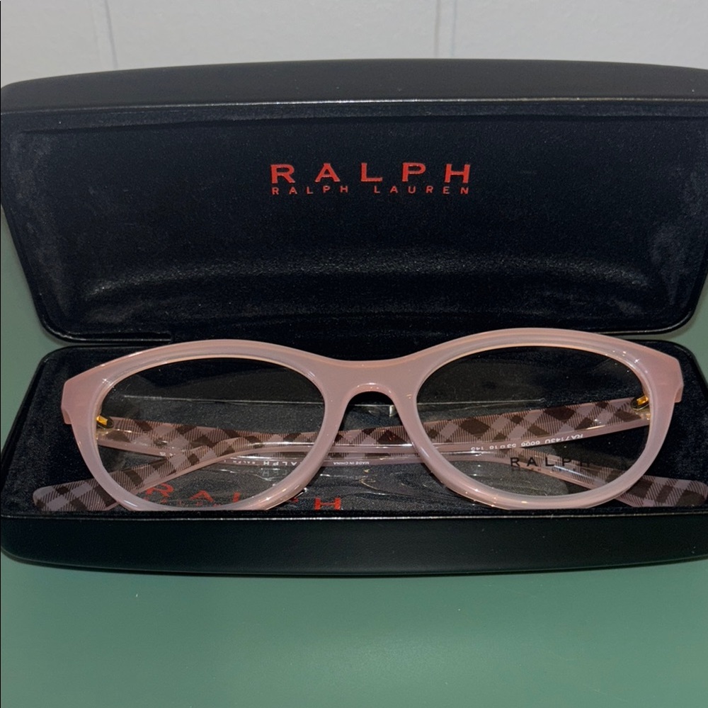 NWT Ralph Lauren Soft Pink Women's Glasses, Lens Cloth & Case